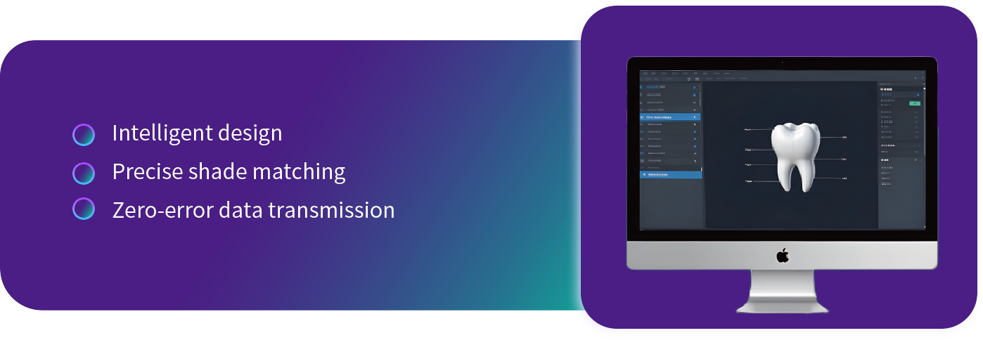 CERLEAD AI design module — intelligent design, shade matching, and zero-error data transmission